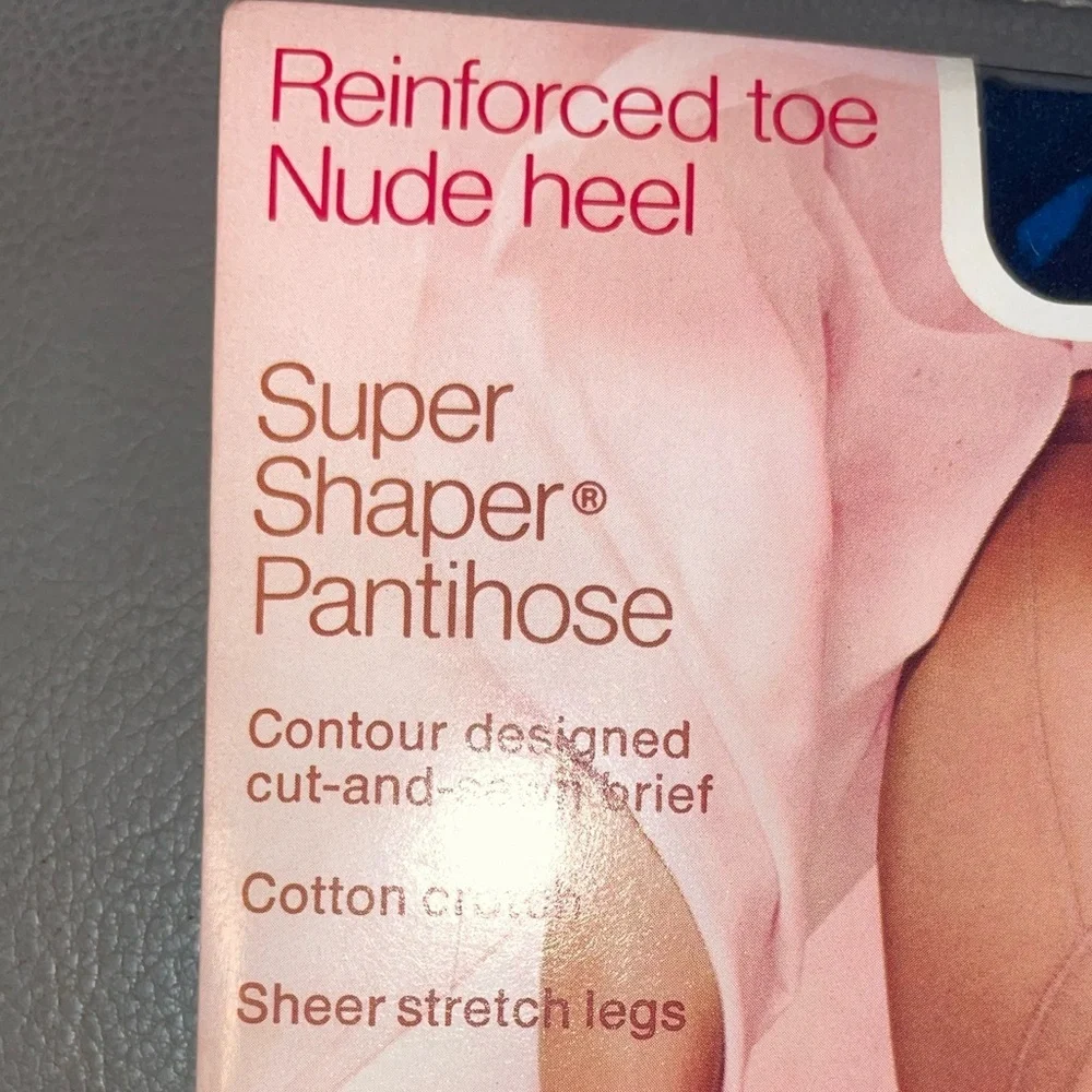 NWT JCPenney Super Shaper Pantyhose - Light Tan size long vintage navy